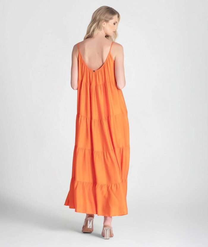 VESTIDO  ACETINADO COMPRIDO COM ALÇAS FINAS - Image 2