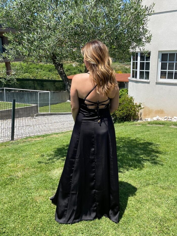 VESTIDO PRETO ACETINADO - Image 4