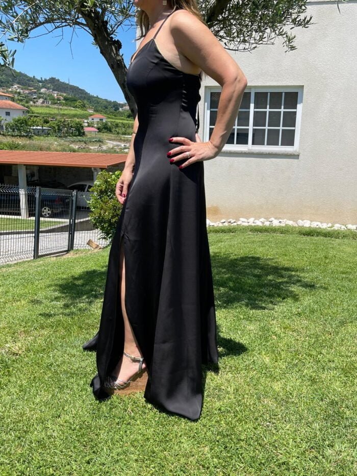 VESTIDO PRETO ACETINADO - Image 3