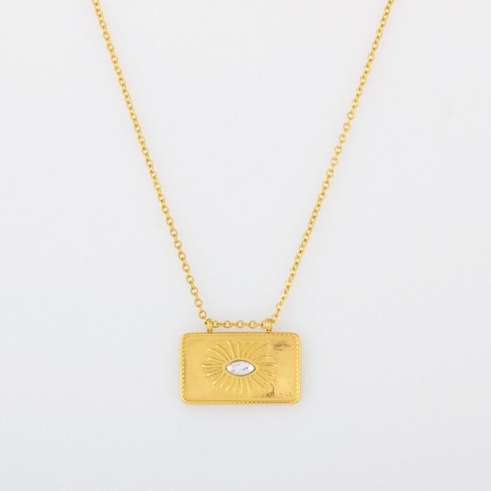 COLAR RECTANGULAR OLHO EM AÇO