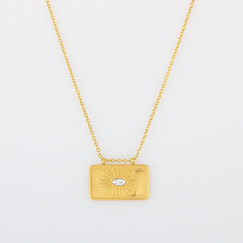 COLAR RECTANGULAR OLHO EM AÇO