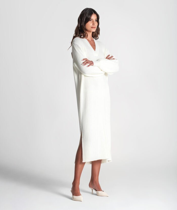 VESTIDO COMPRIDO CANELADO - Image 2