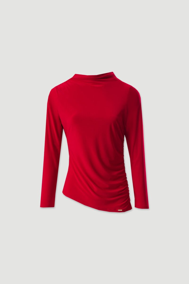 CAMISOLA DE MALHA ASSIMÉTRICA