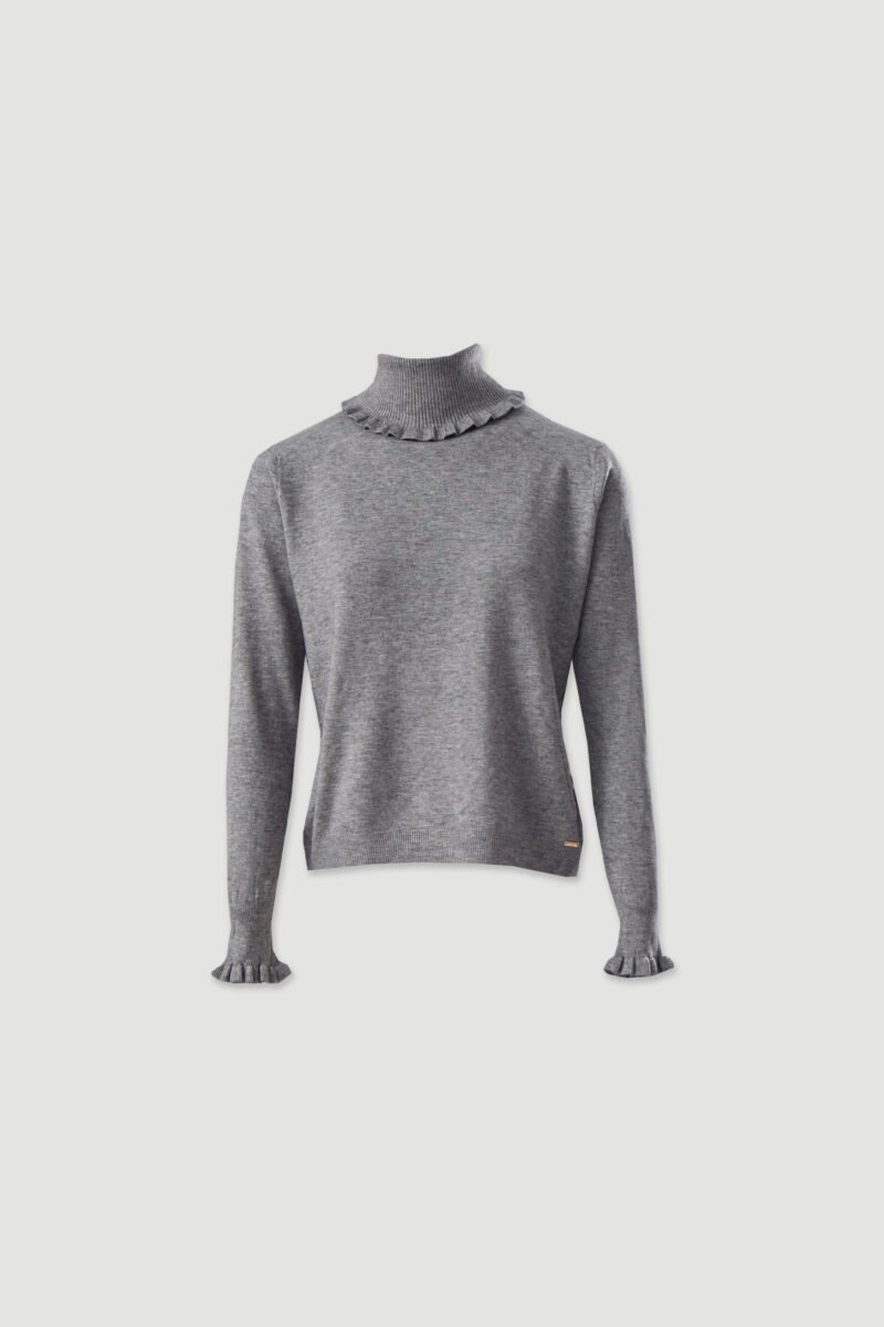 CAMISOLA DE MALHA COM PORMENOR DE FOLHO