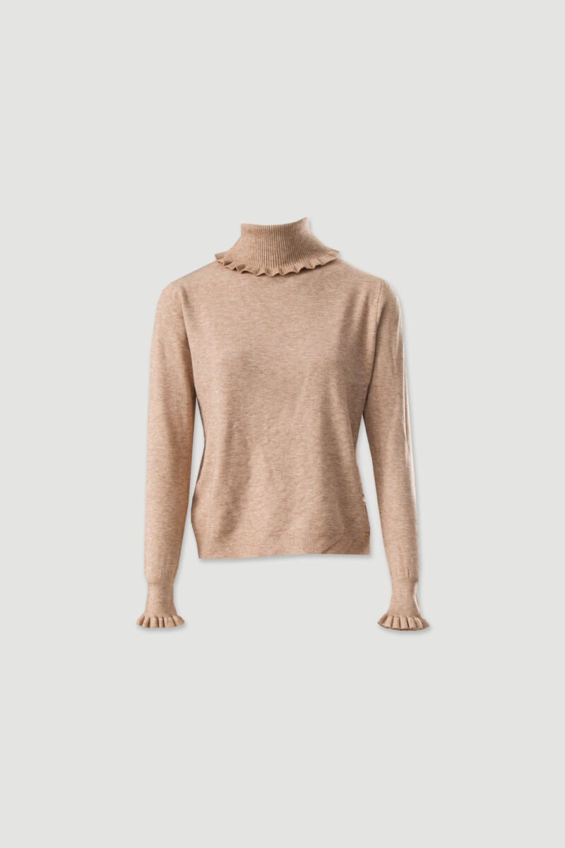 CAMISOLA DE MALHA COM PORMENOR DE FOLHO