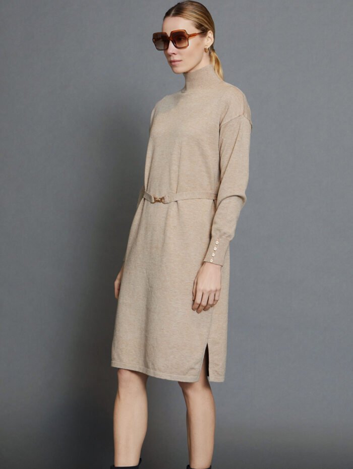 VESTIDO MIDI COM CINTO