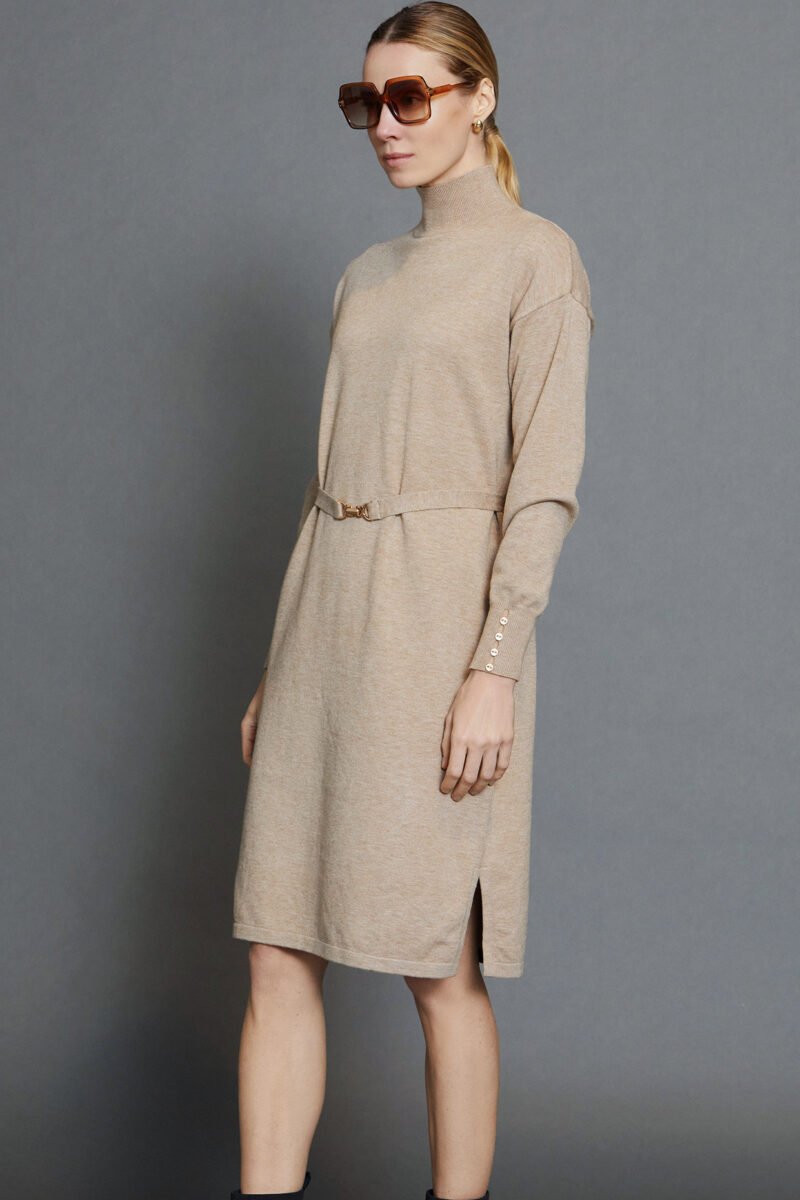 VESTIDO MIDI COM CINTO