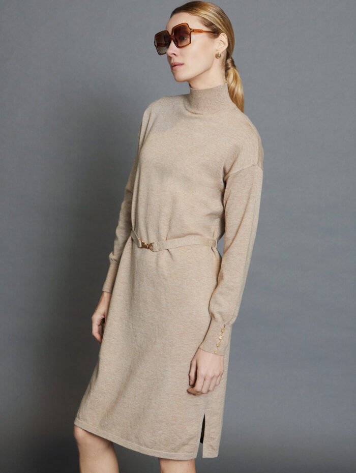 VESTIDO MIDI COM CINTO - Image 2