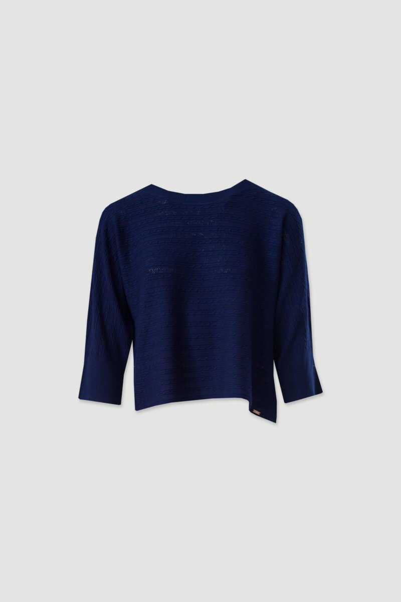 CAMISOLA MALHA 3/4 TRABALHADA