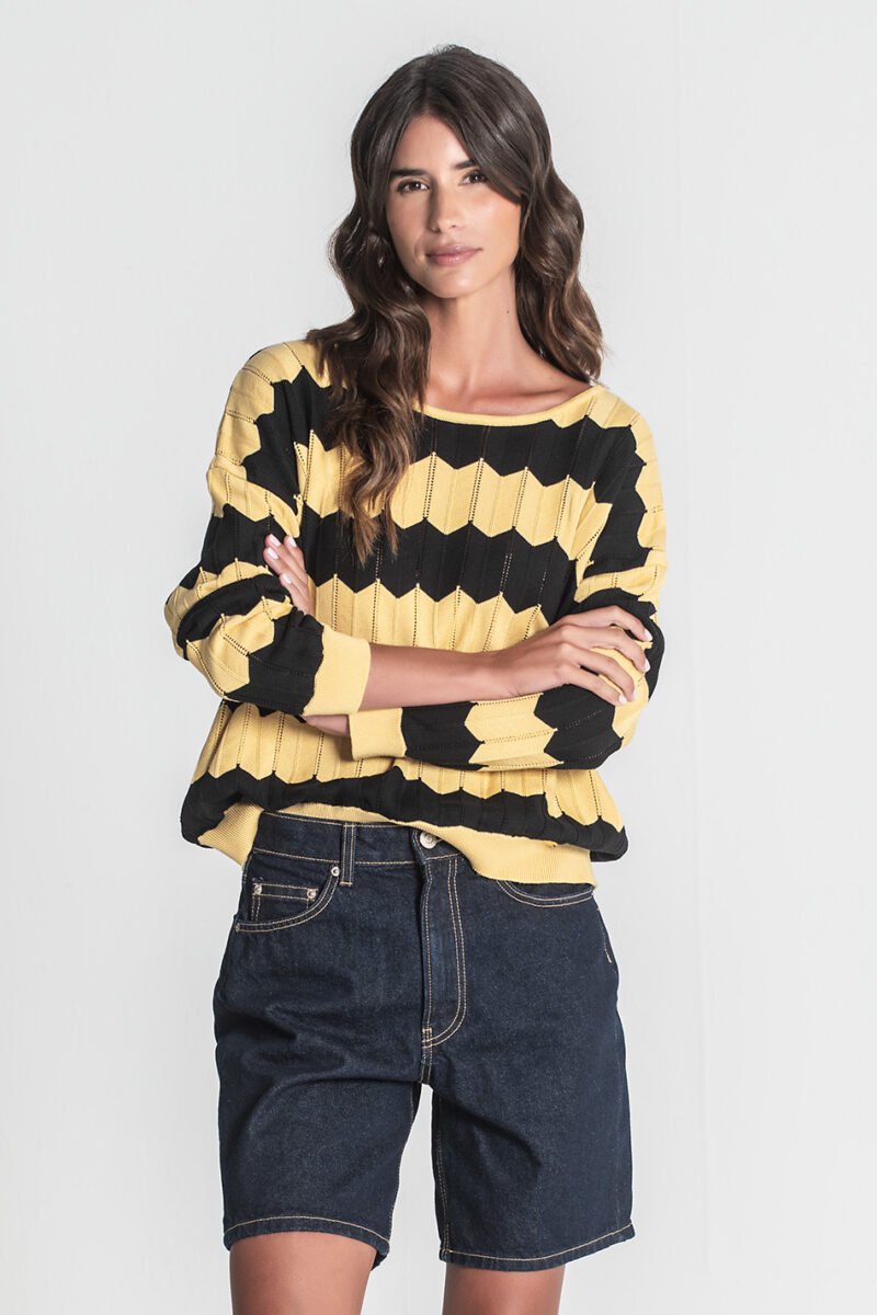 CAMISOLA DE MALHA ZIG ZAG