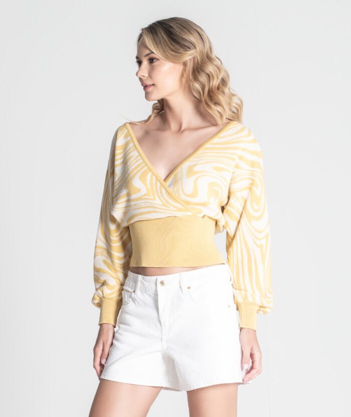 CAMISOLA DE MALHA COM PADRÃO