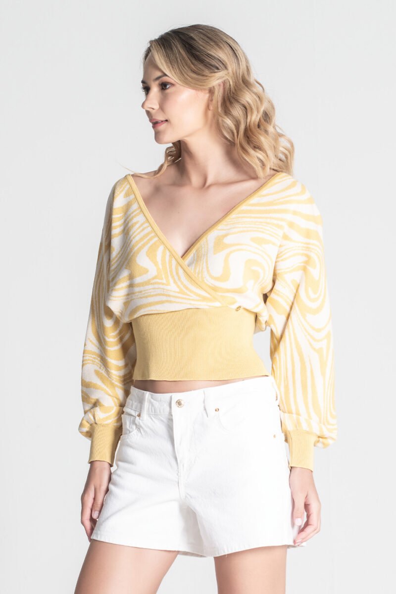 CAMISOLA DE MALHA COM PADRÃO