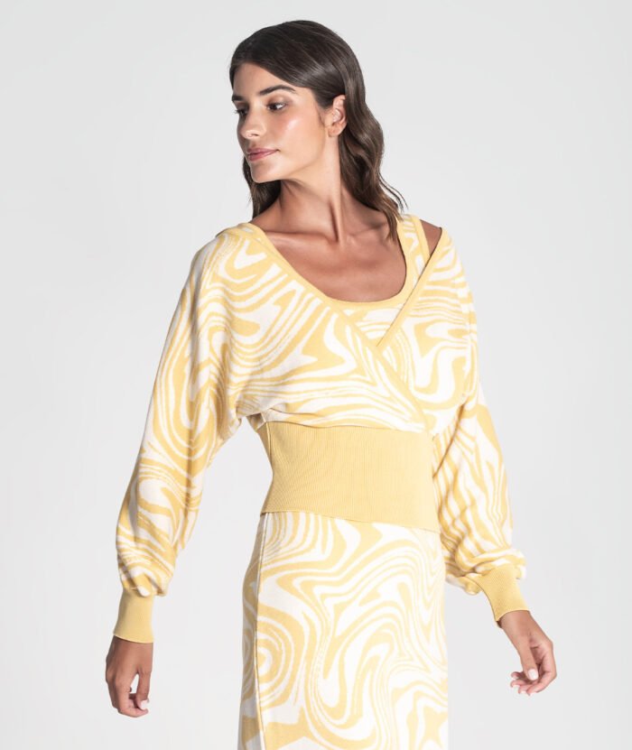 CAMISOLA DE MALHA COM PADRÃO - Image 5