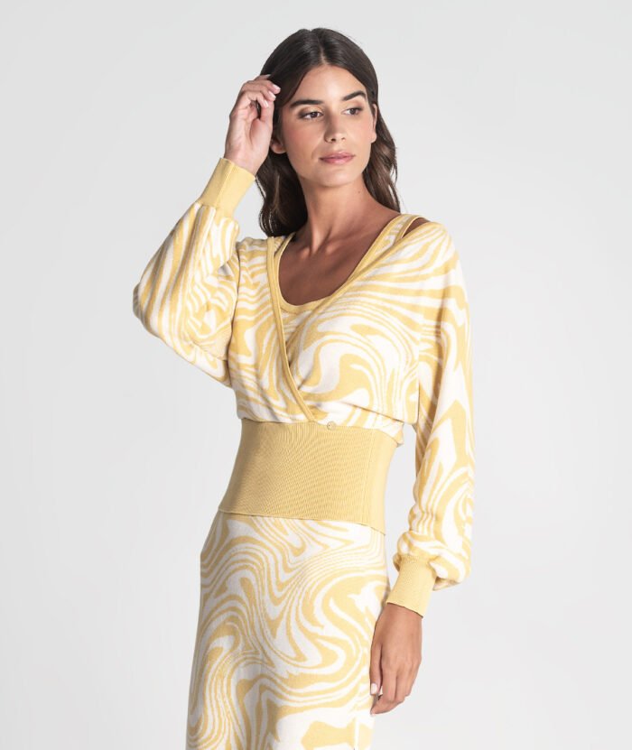 CAMISOLA DE MALHA COM PADRÃO - Image 3