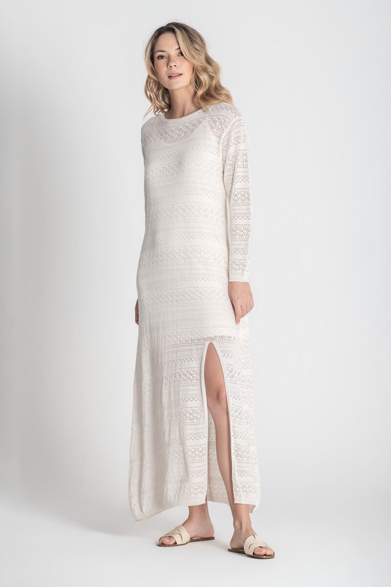 VESTIDO COMPRIDO PERFURADO