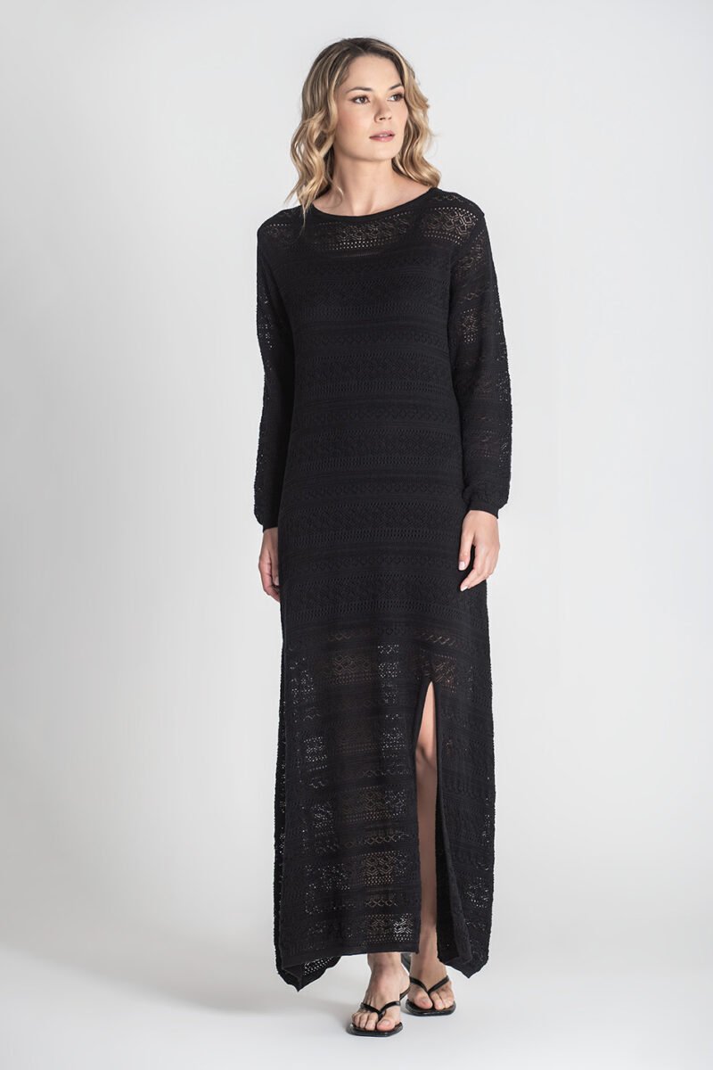 VESTIDO COMPRIDO PERFURADO