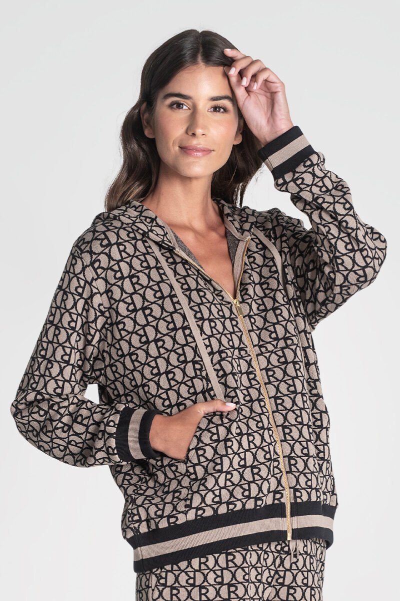 CARDIGAN JACQUARD COM CAPUZ