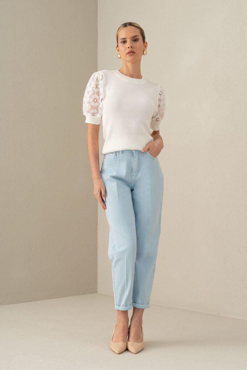 CALÇA DE GANGA MOM FIT