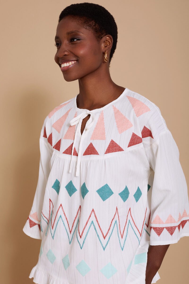 BLUSA COM BORDADO