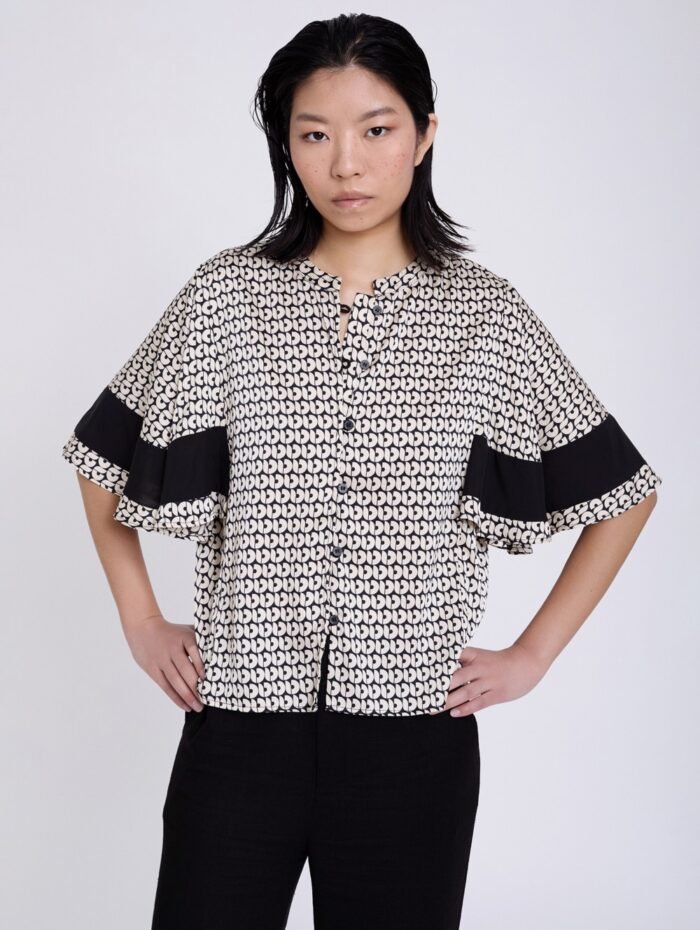 BLUSA ACETINADA COM ESTAMPADO - Image 2