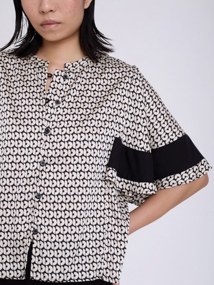 BLUSA ACETINADA COM ESTAMPADO - Image 3