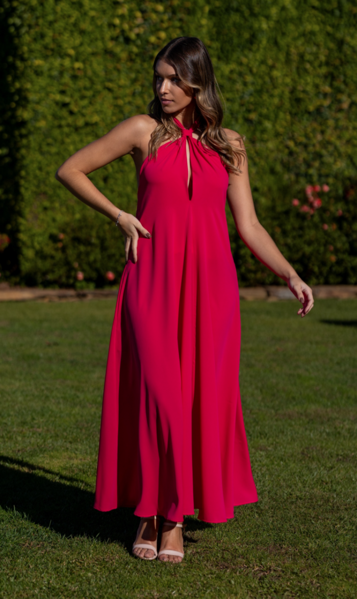 VESTIDO COMPRIDO FLUÍDO SEM COSTAS