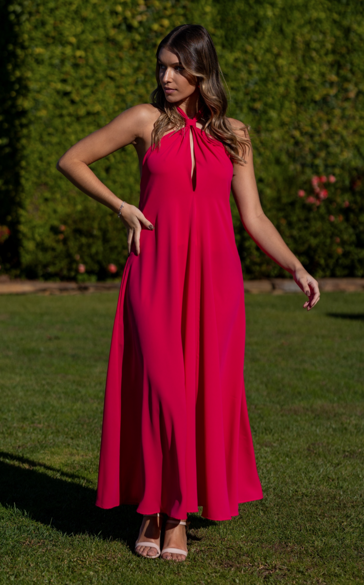 VESTIDO COMPRIDO FLUÍDO SEM COSTAS