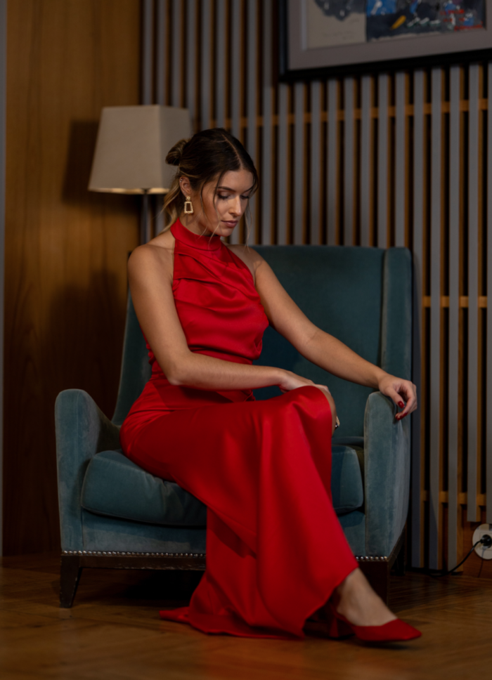 VESTIDO COMPRIDO COM RACHA - Image 3