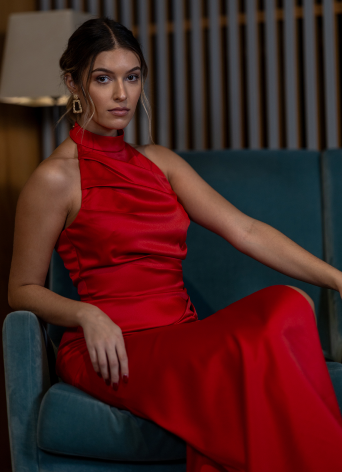 VESTIDO COMPRIDO COM RACHA - Image 2