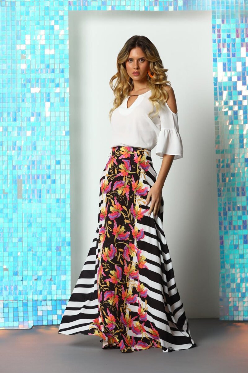 VESTIDO RISCAS FLORAIS