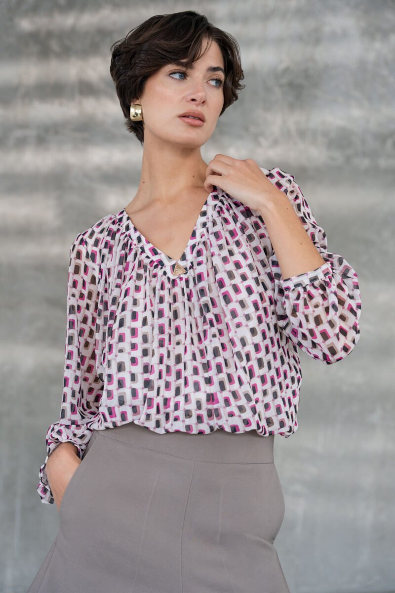 BLUSA ESTAMPADA ABALONADA