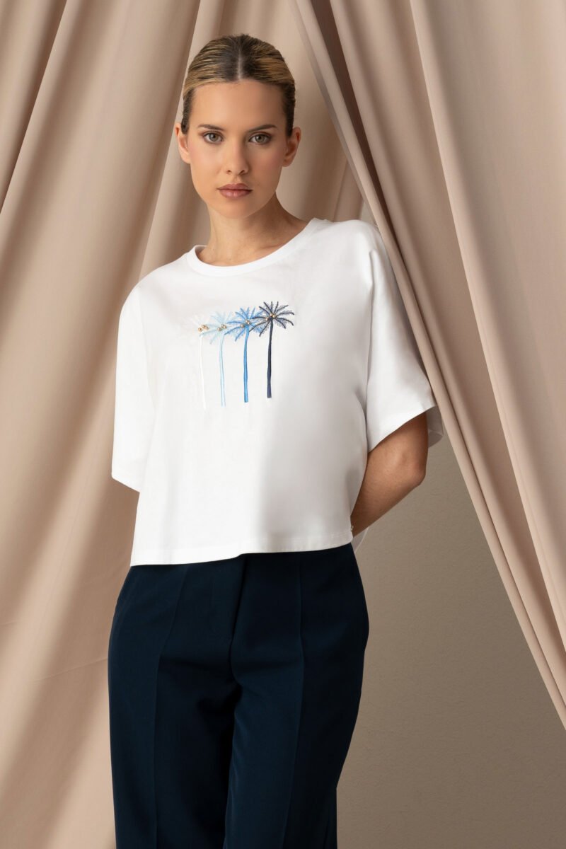 CAMISOLA CROP DE ALGODÃO