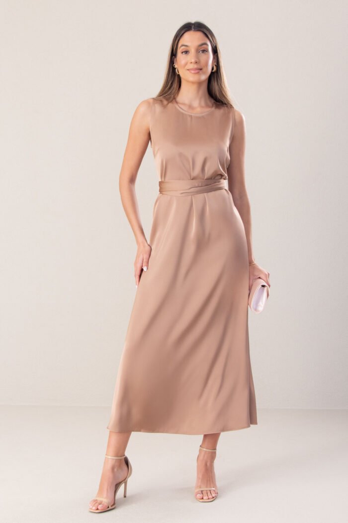 VESTIDO CLÁSSICO MIDI ACETINADO - Image 2