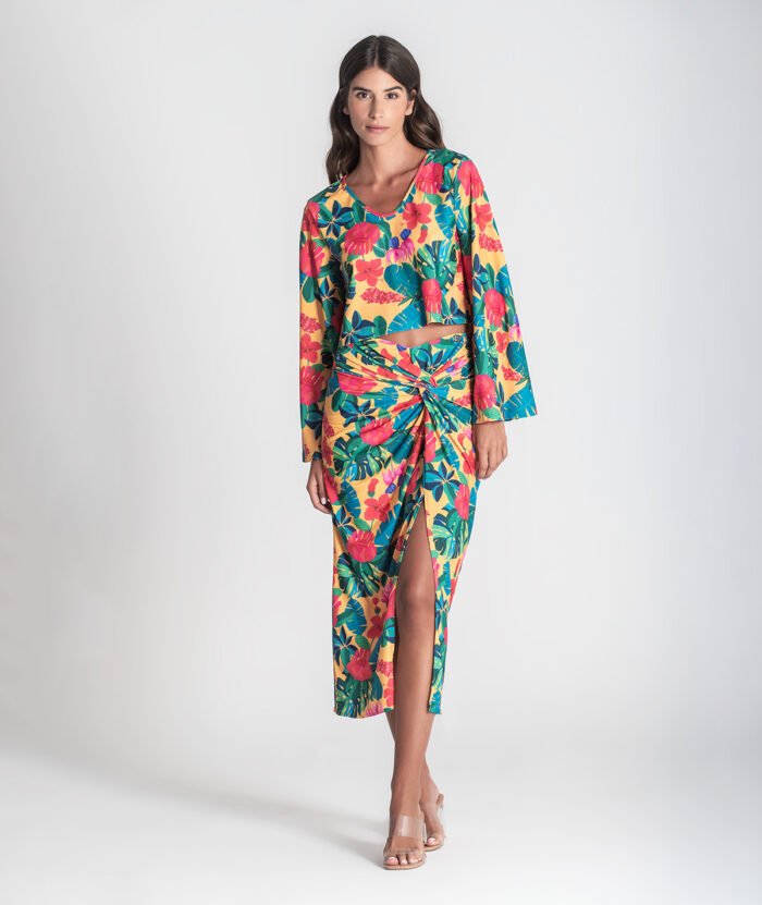 SAIA COM ESTAMPADO FLORAL