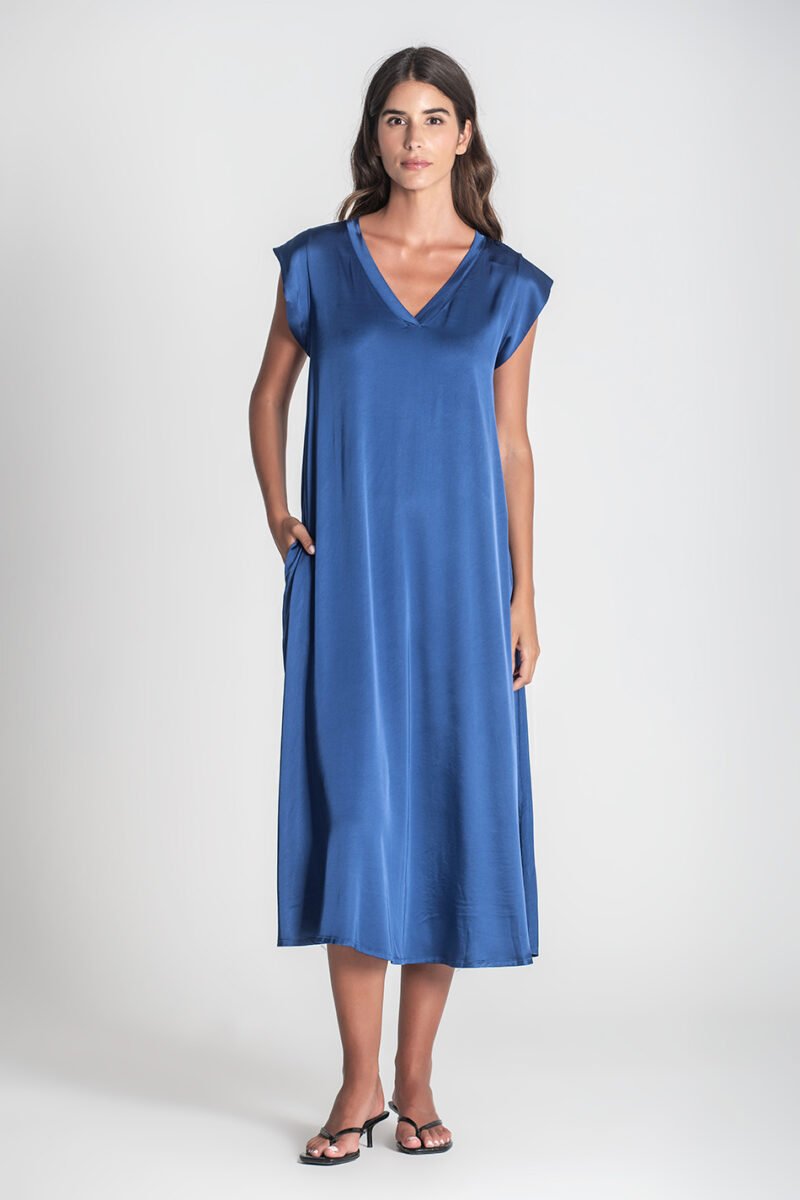 VESTIDO LONGO ACETINADO
