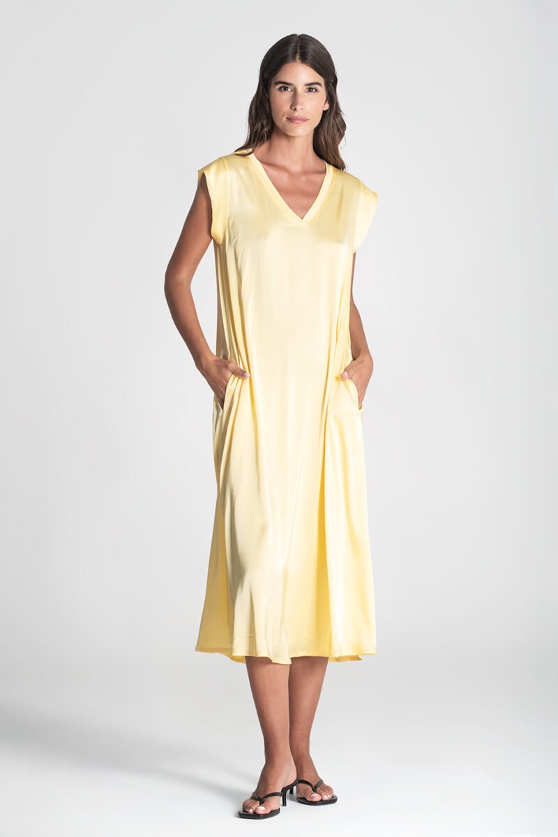 VESTIDO LONGO ACETINADO