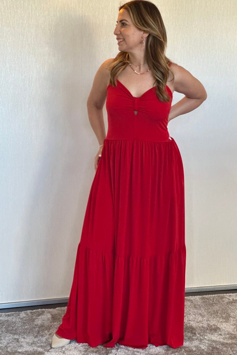 VESTIDO DE MALHA COM ALÇAS