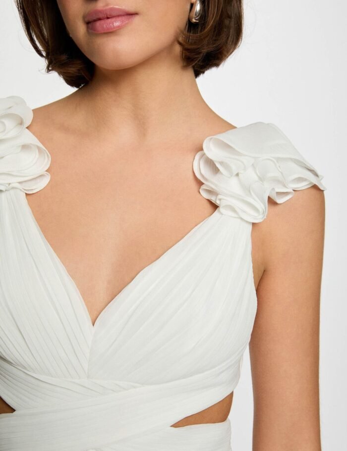 VESTIDO COMPRIDO COM FOLHOS - Image 2