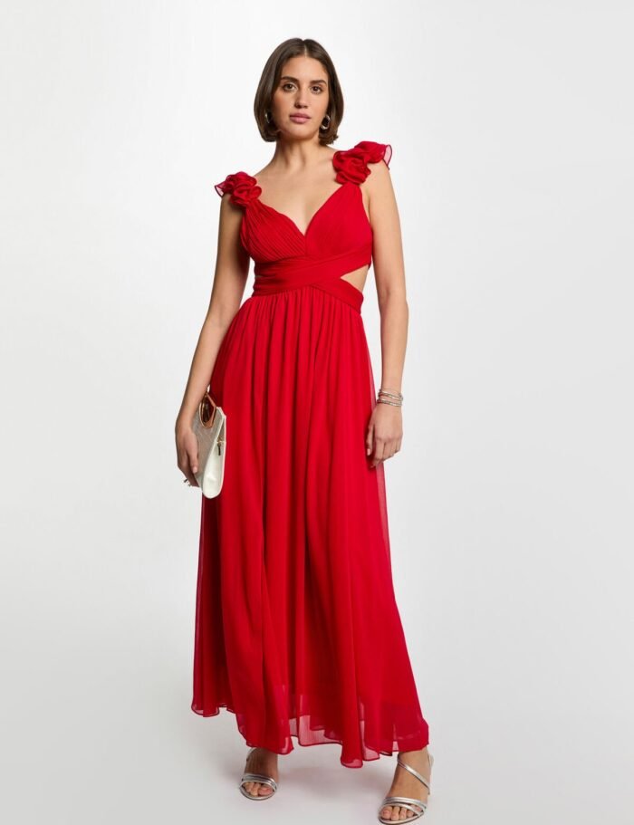 VESTIDO COMPRIDO COM FOLHOS - Image 3