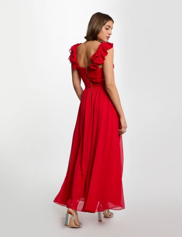 VESTIDO COMPRIDO COM FOLHOS - Image 4