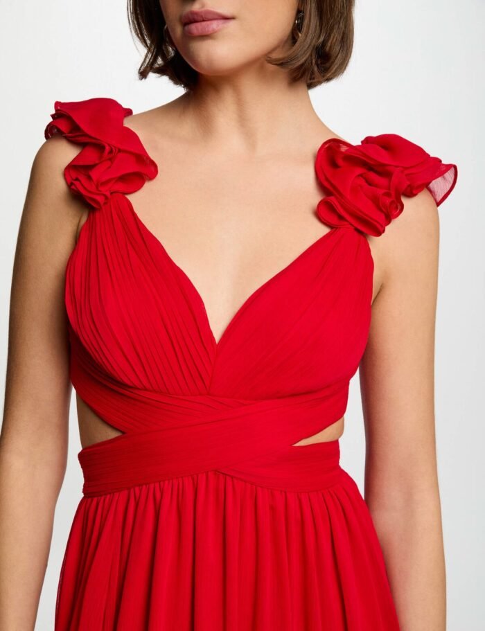 VESTIDO COMPRIDO COM FOLHOS - Image 2